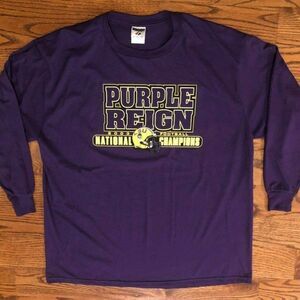 Vintage LSU Tigers Football Purple Reign 2003 National Champions Shirt Men's 2XL